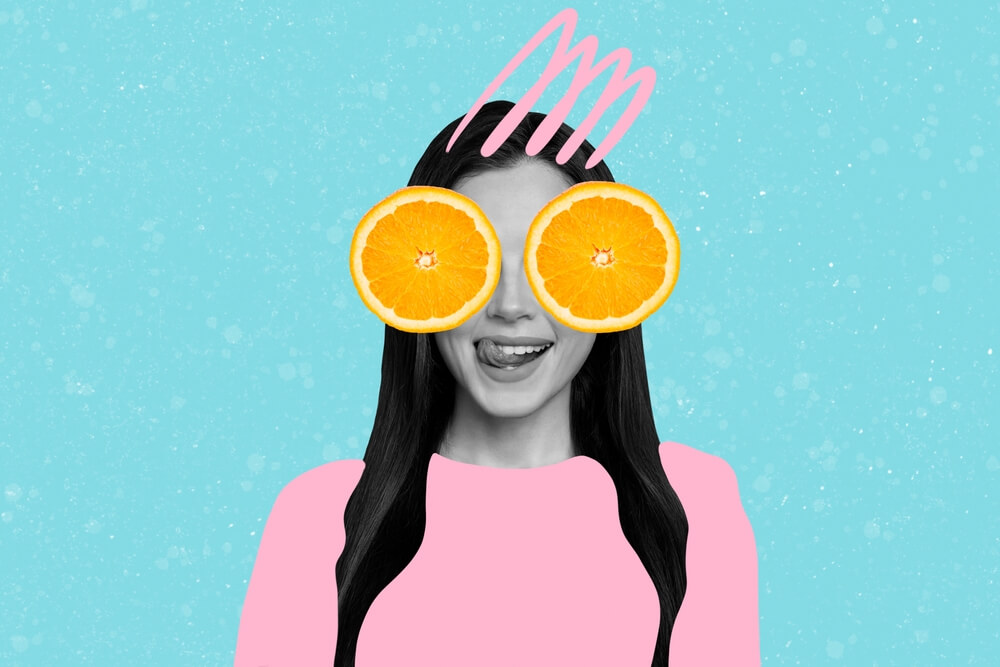 Ilustracija: oranžna barva lahko vzbudi občutek okusa po pomaranči
