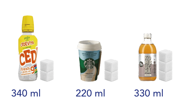 Pijače in vsebnost sladkorja